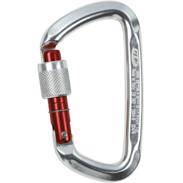 Karabinek CT D-SHAPE SG SILVER/RED